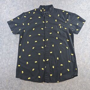 MOLOKAI Surf Co. Size L Men’s Short Sleeve Button Up Shirt Taco Tuesday Hawaii